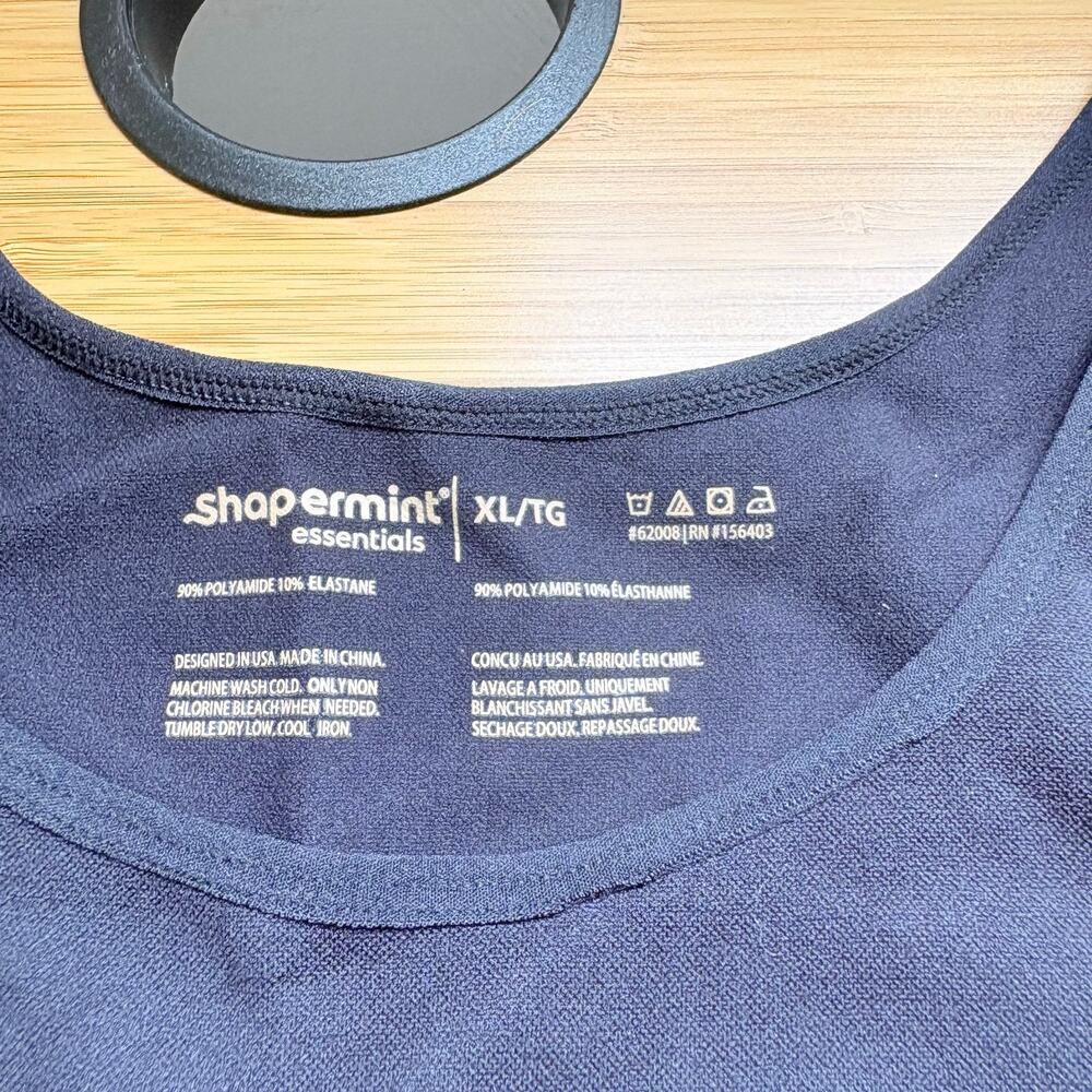 Shapermint Essentials XL Black All Day Every Day Scoop Neck Cami Tank Top - Picture 3 of 4